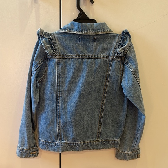 Girls size 10 cute Jean jacket with cute detail in front. - Picture 2 of 3